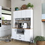Hanah Home Gabinete Multipropósito JE168 - 3257 Blanco y Nuez